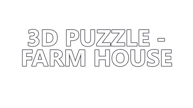 3D PUZZLE - Farm House Logo