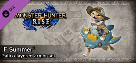 Monster Hunter Rise - "F Summer" Palico layered armor set cover art