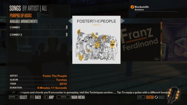 Скриншот из Rocksmith™ - “Pumped Up Kicks” - Foster The People