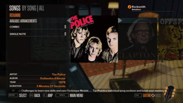 Скриншот из Rocksmith™ - “Roxanne” - The Police