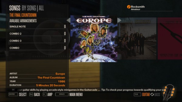 Скриншот из Rocksmith™ - “The Final Countdown” - Europe