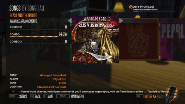 Скриншот из Rocksmith™ - “Beast and the Harlot” - Avenged Sevenfold