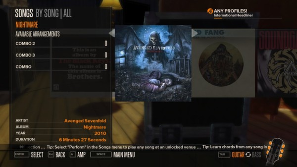 Скриншот из Rocksmith™ - “Nightmare” - Avenged Sevenfold