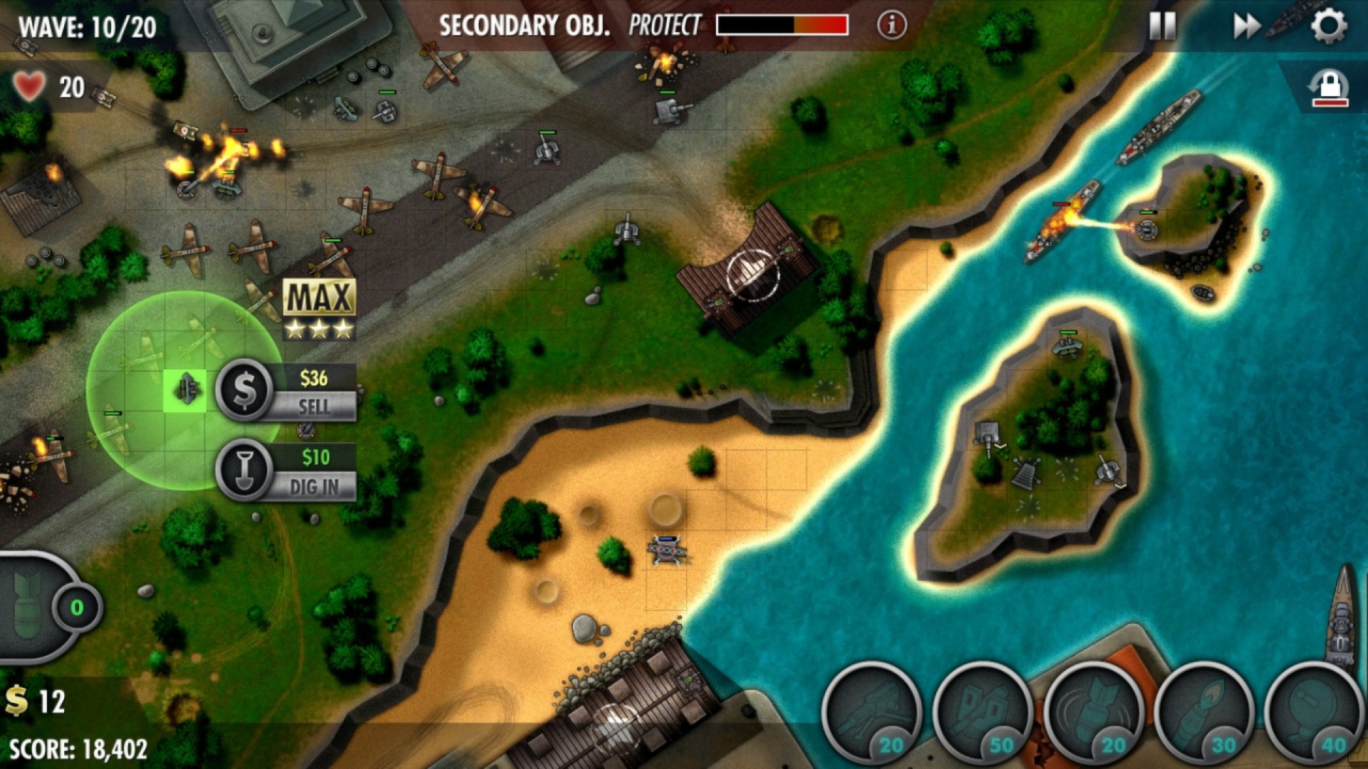 ibomber defense pacific play online