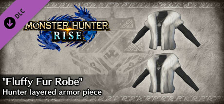 Monster Hunter Rise - "Fluffy Fur Robe" Hunter layered armor piece cover art