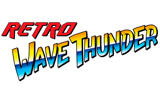 Retro Wave Thunder Logo