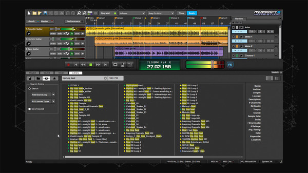 Скриншот из Mixcraft 8 Home Studio