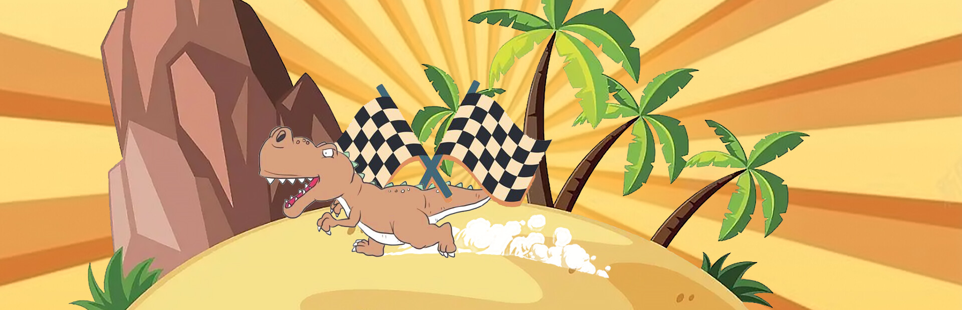 VR Racing on Dinosaur Island