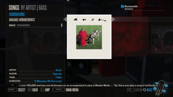 Скриншот из Rocksmith™ - “Subdivisions” - Rush