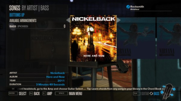 Скриншот из Rocksmith™ - “Bottoms Up” - Nickelback