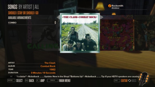 Скриншот из Rocksmith™ - “Should I Stay or Should I Go” - The Clash