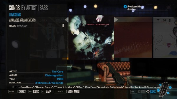 Скриншот из Rocksmith™ - “Lovesong” - The Cure
