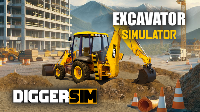 DiggerSim - Excavator & Heavy Equipment Simulator VR Logo