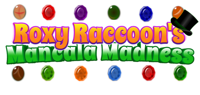 Roxy Raccoon's Mancala Madness Logo