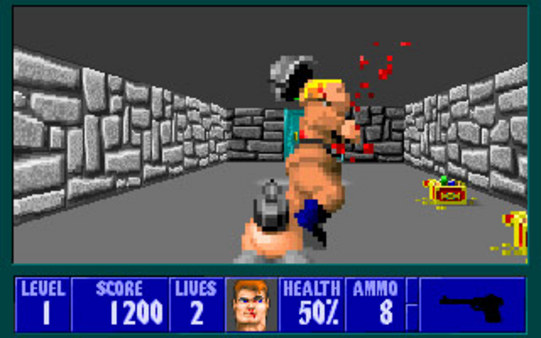 Скриншот из Wolfenstein 3D
