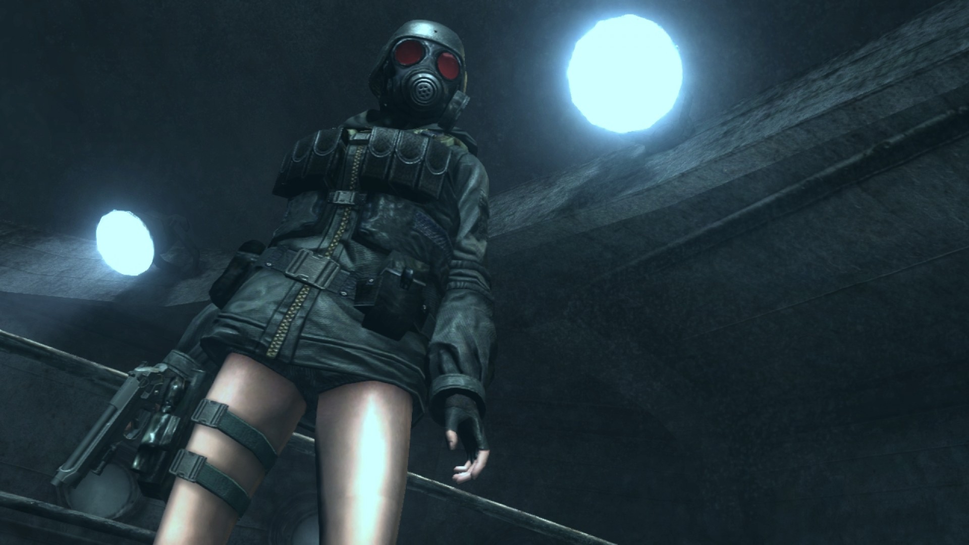 Resident Evil: Revelations Lady HUNK DLC images.