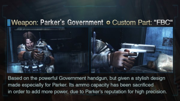 【图】Resident Evil: Revelations Parker’s Government Handgun + Custom Part: “FBC”(截图2)