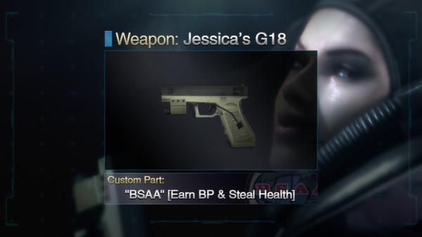 Скриншот из RE Rev. ⁄ BH REV. UE: Weapon: Jessica's G18 + Custom Part: "BSAA"