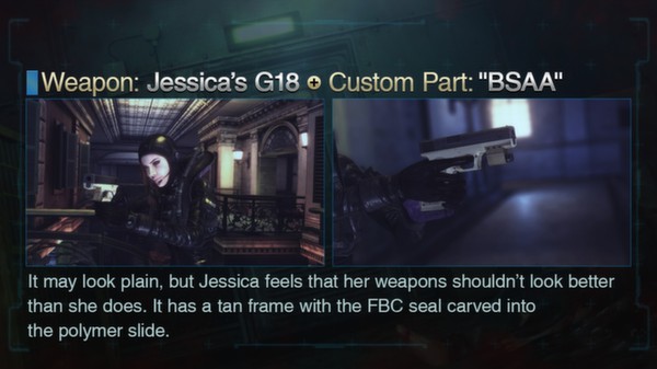 Скриншот из RE Rev. ⁄ BH REV. UE: Weapon: Jessica's G18 + Custom Part: "BSAA"