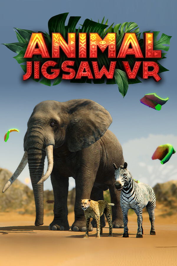 Steam portrait for Animal Jigsaw VR.