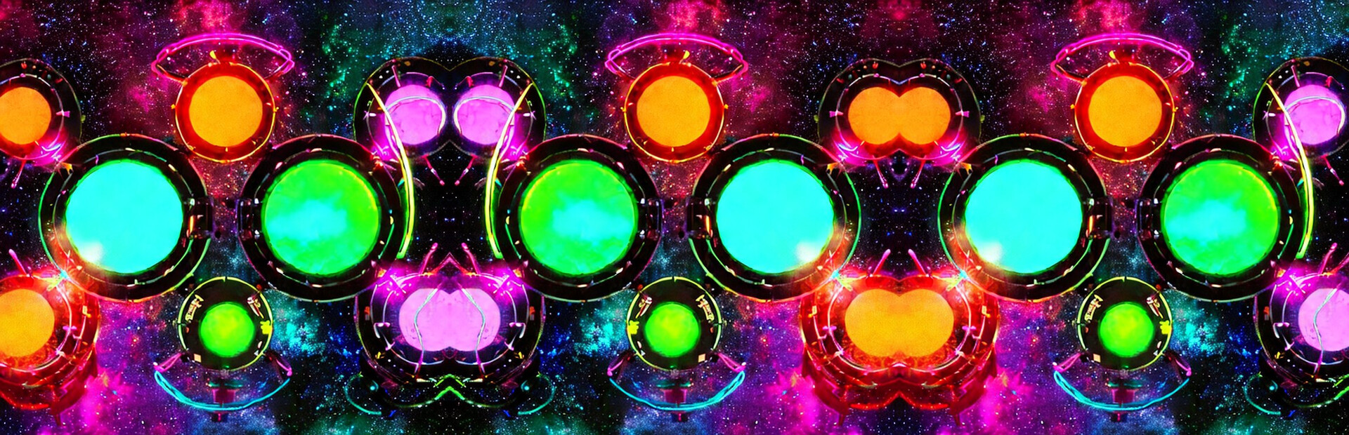 Neon Music Drums
