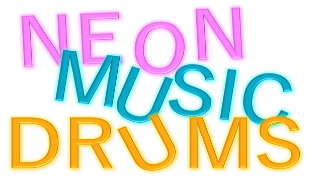 Neon Music Drums Logo