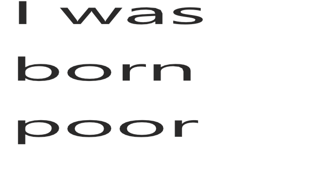 I was born poor Logo