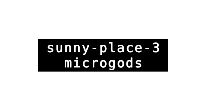 sunny-place-3: microgods Logo