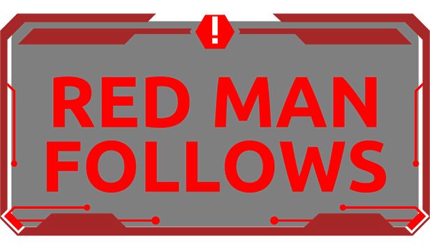 RED MAN FOLLOWS Logo
