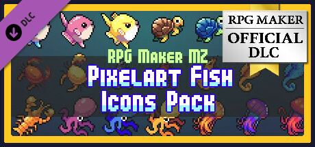 RPG Maker MZ - PIXELART FISH ICONS PACK cover art