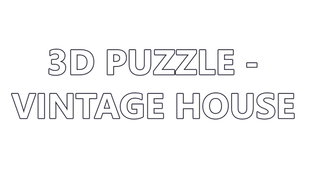 3D PUZZLE - Vintage House Logo
