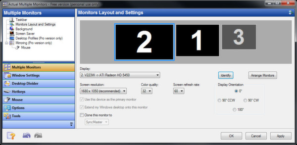 Actual Multiple Monitorsfor windows and Linux 1