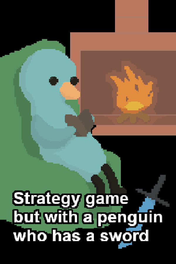 Strategy game but with a penguin who has a sword for steam