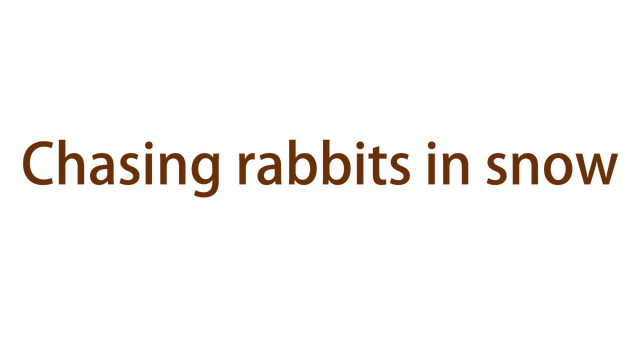 Chasing rabbits in snow Logo