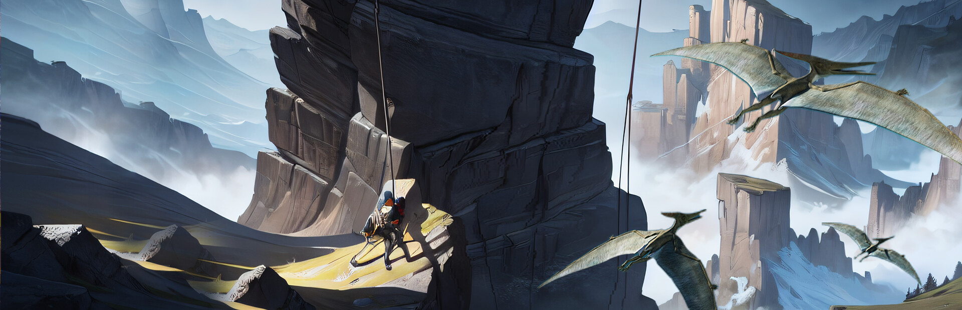 VR Pterosaur Rock Climbing