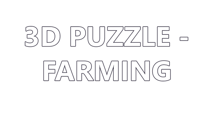 3D PUZZLE - Farming Logo