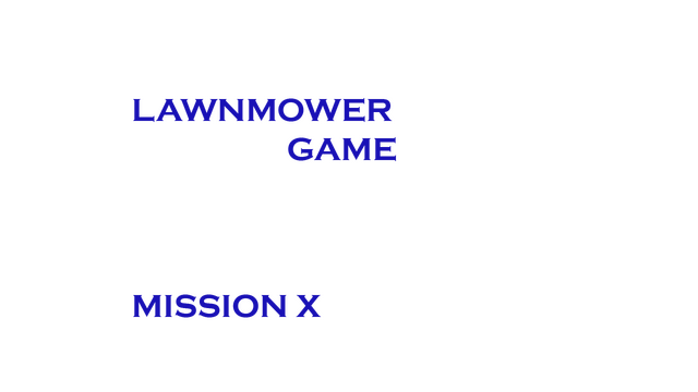 Lawnmower Game: Mission X Logo