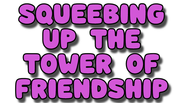 Squeebing Up the Tower of Friendship Logo