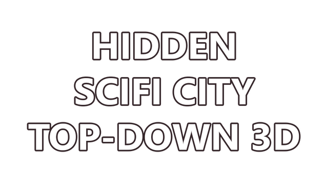 Hidden SciFi City Top-Down 3D Logo