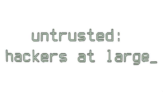 Untrusted: hackers at large Logo