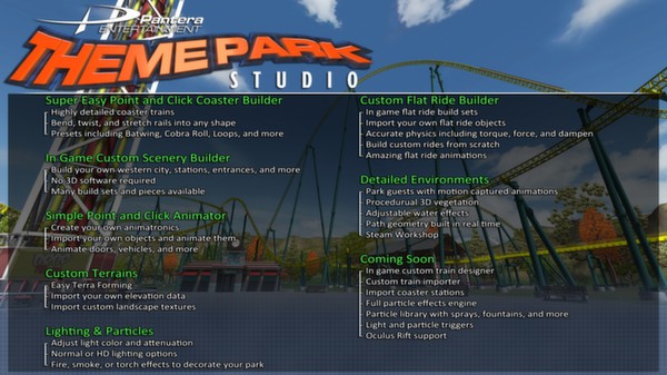 Theme Park Studio minimum requirements