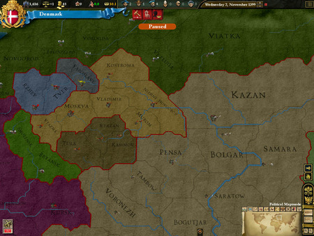 Скриншот из Europa Universalis III: Heir to the Throne