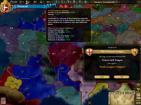 Скриншот из Europa Universalis III: Heir to the Throne