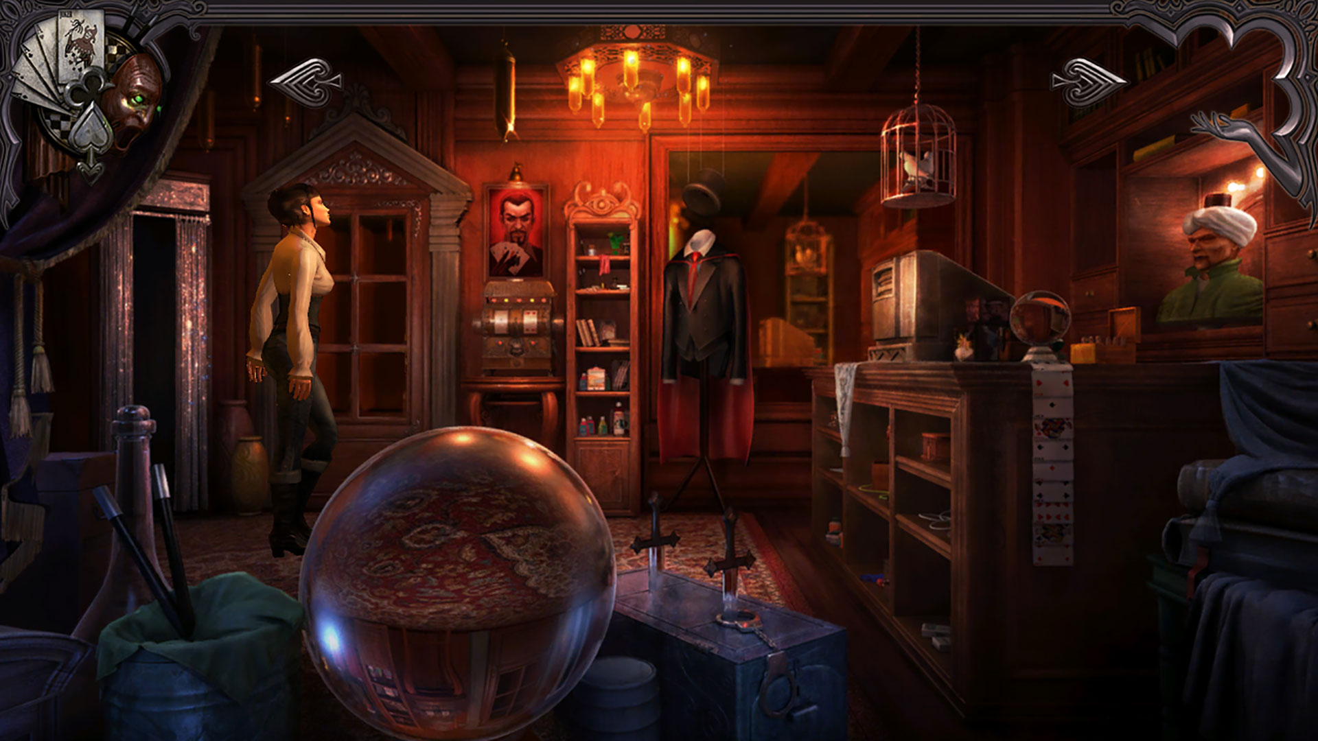 The Black Wand magic shop, Oxford, in Gray Matter adventure game screenshot | Inky Squiggles