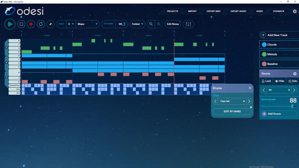 Odesi Music Composition minimum requirements