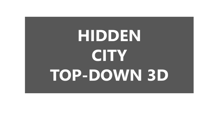 Hidden City Top-Down 3D Logo