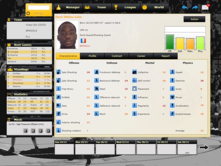 Скриншот из Basketball Pro Management 2014
