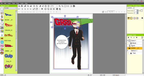 Скриншот из Manga maker ComiPo!