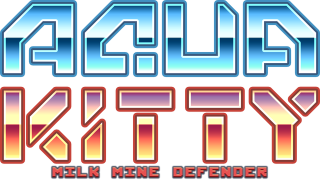 Aqua Kitty - Milk Mine Defender Logo
