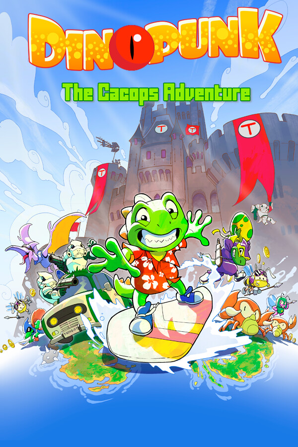 Steam portrait for Dinopunk: the Cacops adventure.